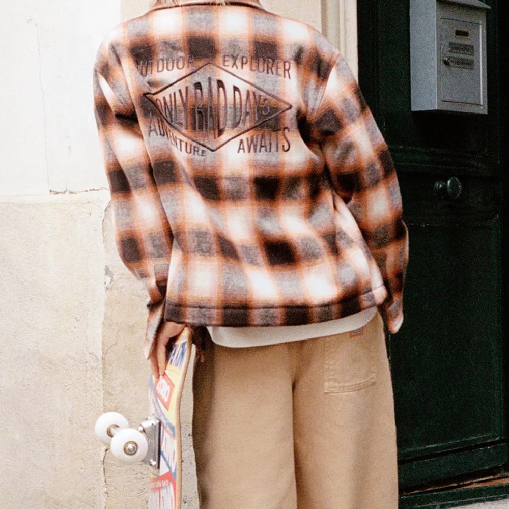 Zara Plaid Flannel Faux Shearling Jacket